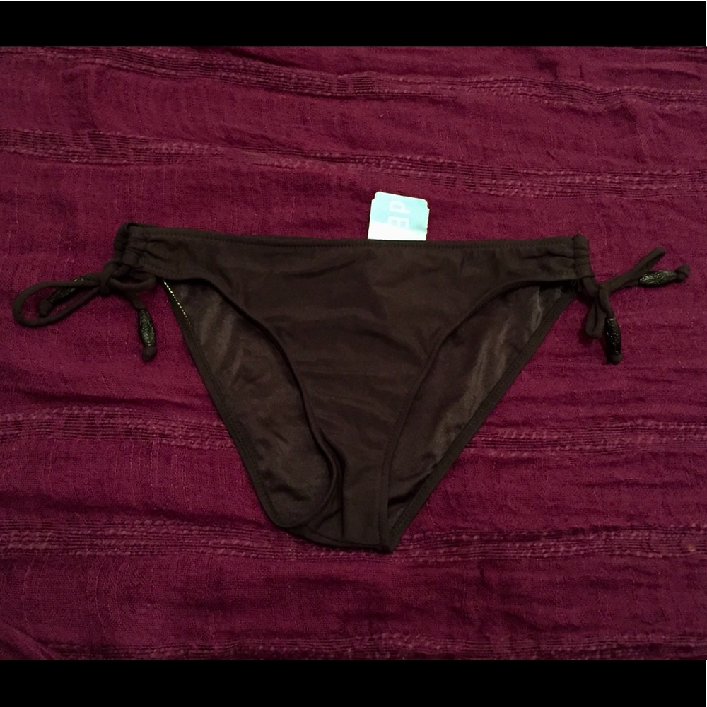 Delias black bikini bottom.